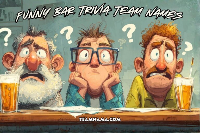 Funny Bar Trivia Team Names