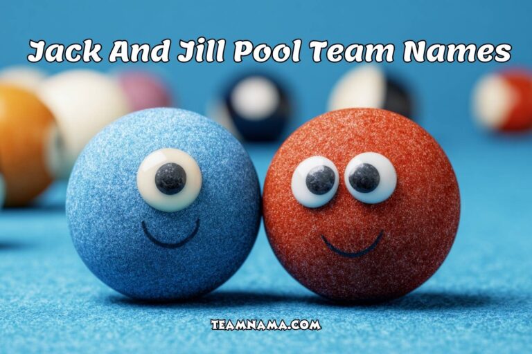 jack and jill pool team names