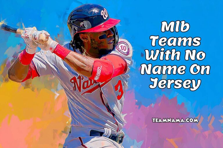 mlb teams with no name on jersey