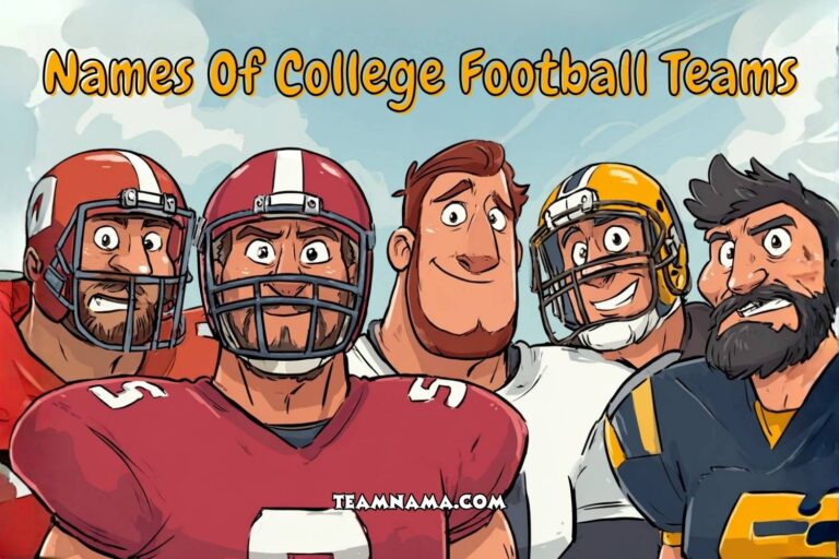 names of college football teams