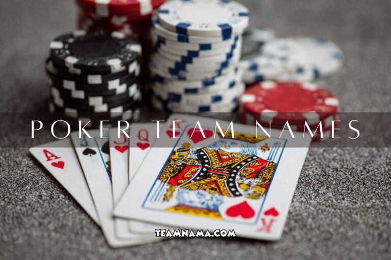 poker team names