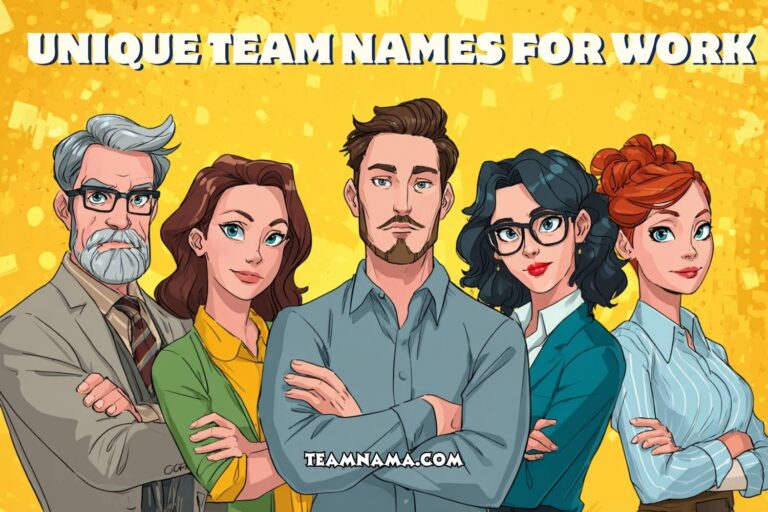 unique team names for work